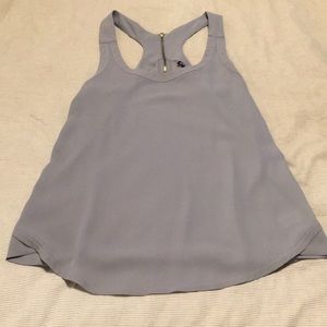Express grey zipper back tank